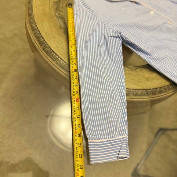 LL BEAN Womens Medium Baby Blue Striped 2-Piece Pajama Set 100% Cotton - Picture 8 of 14